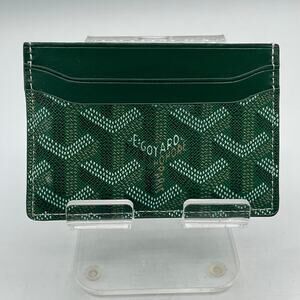 Goyard Saint Sulpice Card Holder, about 3" x 4.25"- Green